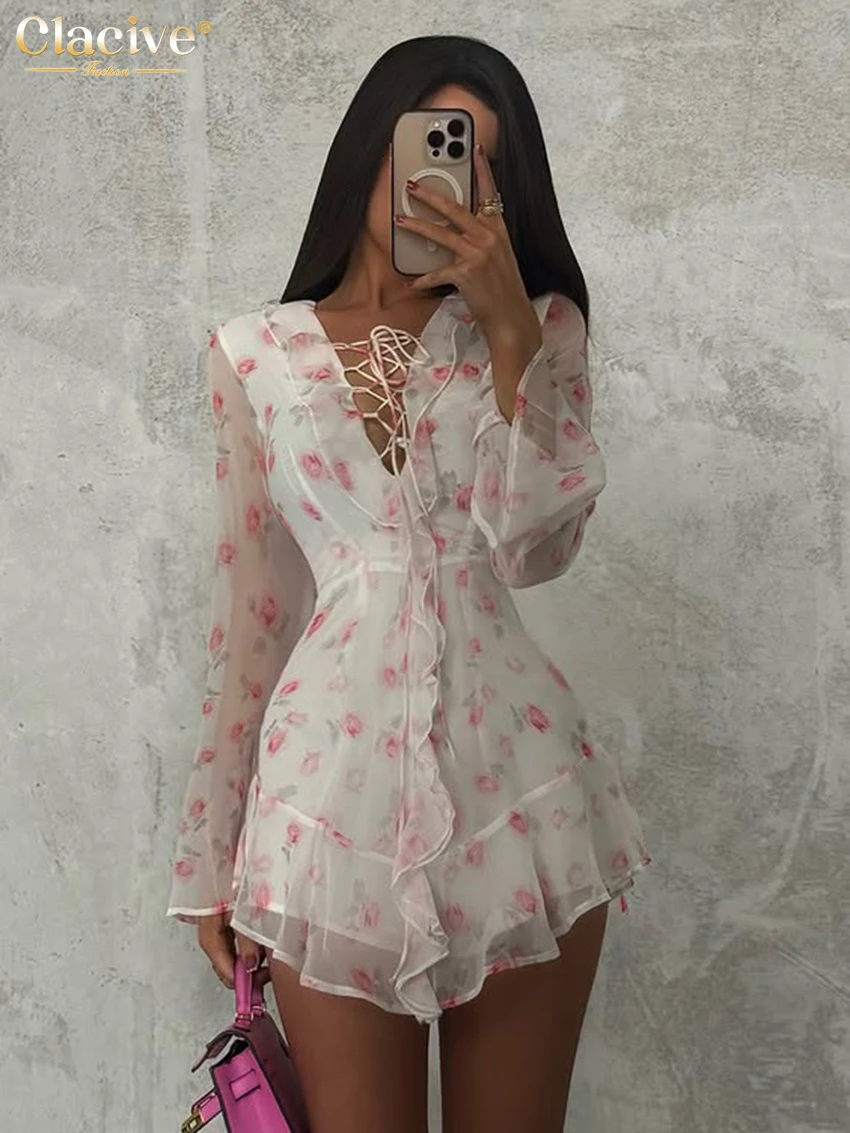 Clacive Sexy Loose Print Women's Dress 2026 Fashion V-Neck Long Sleeve Mini Dresses Lady Elegant Classic Ruffles Female Dress
Clacive Sexy Loose Print Women's Dress 2026 Fashion V-Neck Long Sleeve Mini Dresses Lady Elegant Classic Ruffles Female Dress