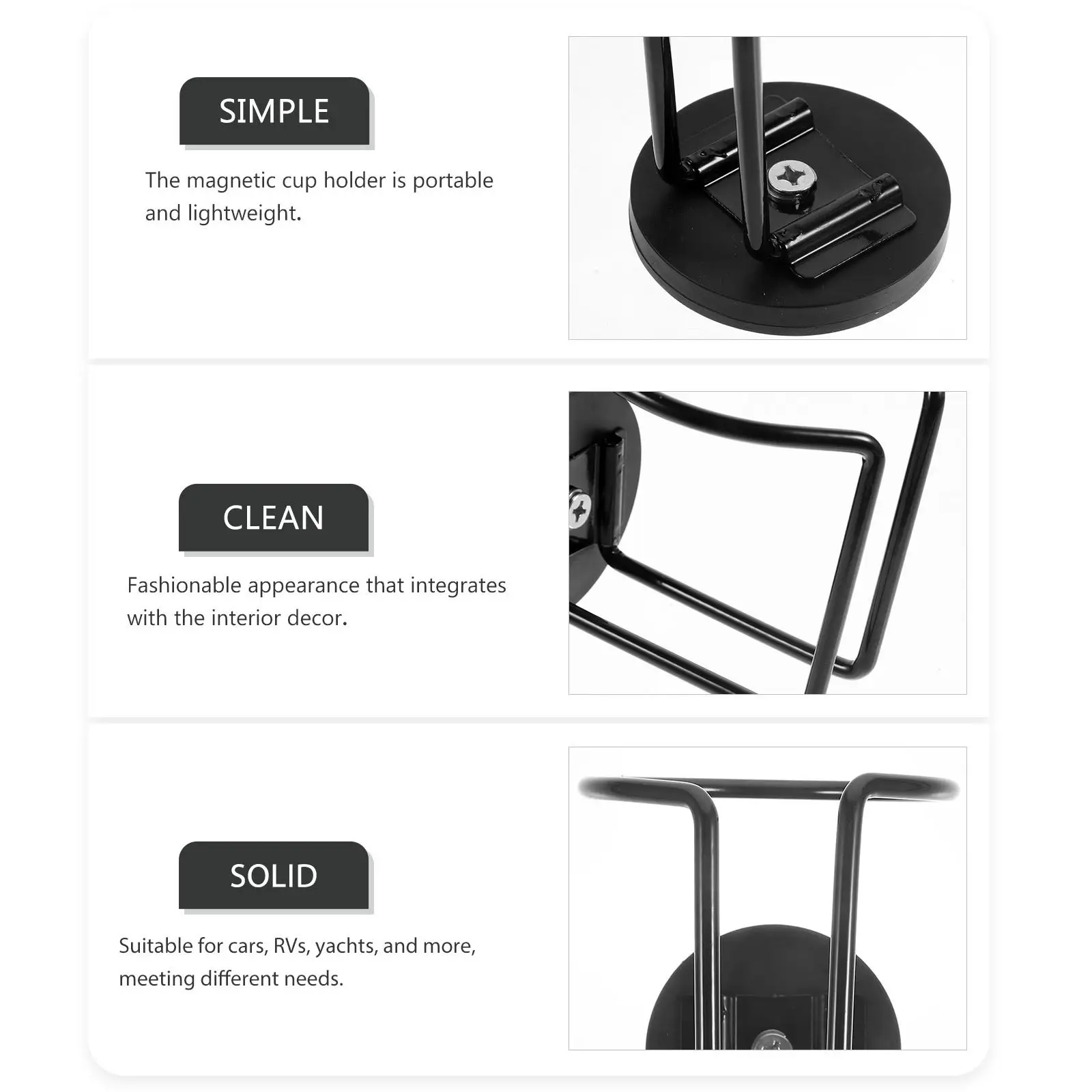 Sturdy Iron Magnetic Cup Holder for Car Rv Boat Yacht Multi Use Drink Holder Compact Portable Metal Cup Storage Stand
Sturdy Iron Magnetic Cup Holder for Car Rv Boat Yacht Multi Use Drink Holder Compact Portable Metal Cup Storage Stand