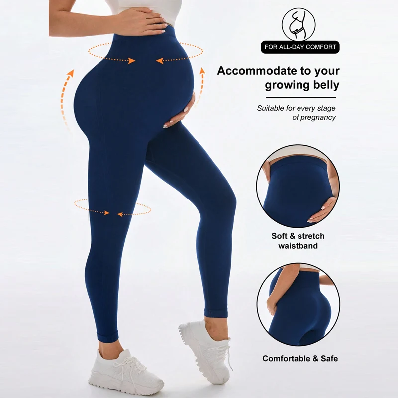 Maternity Seamless Yoga Leggings Belly Support Non-Slip Outdoor Sports Casual Wear Spring Summer Autumn Trendy Pregnant Women's
Maternity Seamless Yoga Leggings Belly Support Non-Slip Outdoor Sports Casual Wear Spring Summer Autumn Trendy Pregnant Women's
