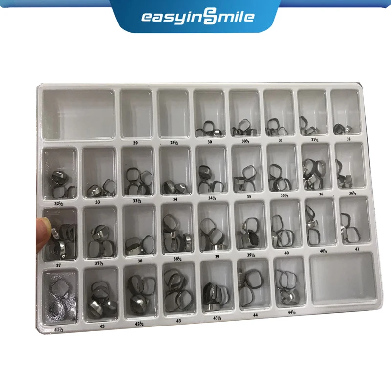 124pcs Dental Orthodontic Band With Non Convertible Buccal Tube 1st Molar Bands Roth 022 With Cleats Molar Band Kit
124pcs Dental Orthodontic Band With Non Convertible Buccal Tube 1st Molar Bands Roth 022 With Cleats Molar Band Kit