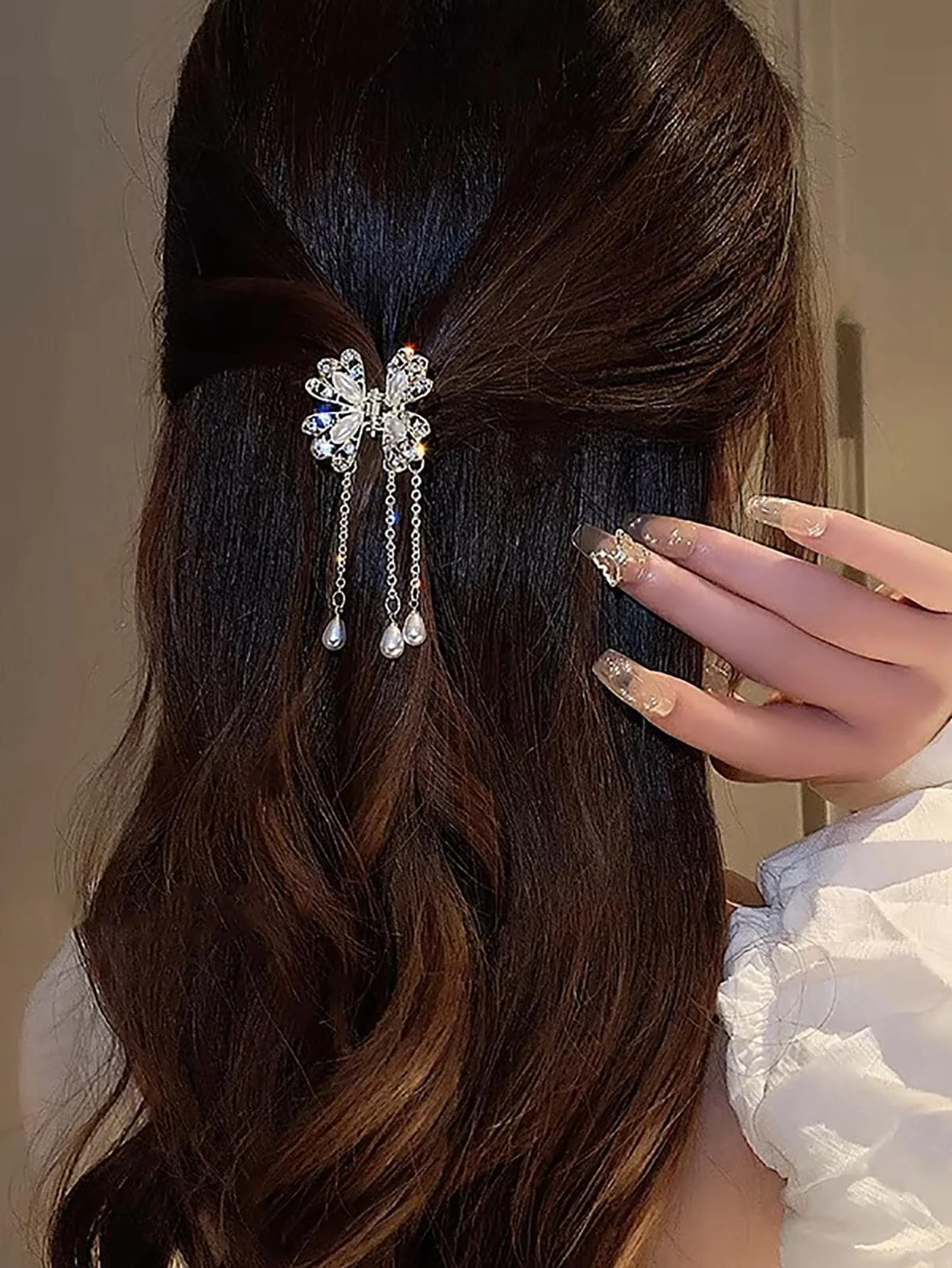 Faux Pearl & Rhinestone Decor Hair Claw Elegant,Hair Accessories,Claw Clips,Hair Jaw Clip,Hair Clutch Fall Winter Hair Clip For Vacation Outfits Woman Summer Beach Vacay Hair Clips
Faux Pearl & Rhinestone Decor Hair Claw Elegant,Hair Accessories,Claw Clips,Hair Jaw Clip,Hair Clutch Fall Winter Hair Clip For Vacation Outfits Woman Summer Beach Vacay Hair Clips