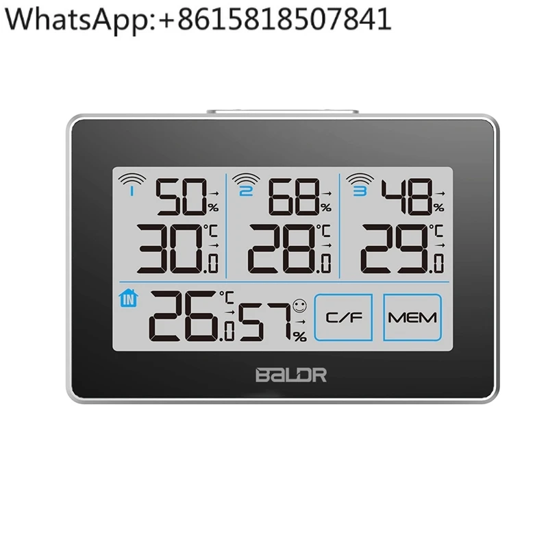 Electronic thermohygrometer shows four temperatures and humidity in one drag and three. Household thermohygrometer
Electronic thermohygrometer shows four temperatures and humidity in one drag and three. Household thermohygrometer