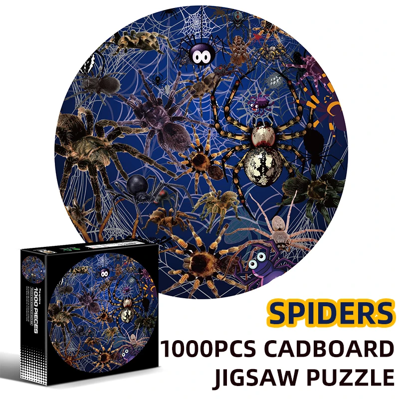 Круглый пазл «Семья пауков», 1000 предметов для взрослых, утолщенный картон, размер 65x65 см (25,6x25,6 дюйма), буквы на спине
Круглый пазл «Семья пауков», 1000 предметов для взрослых, утолщенный картон, размер 65x65 см (25,6x25,6 дюйма), буквы на спине