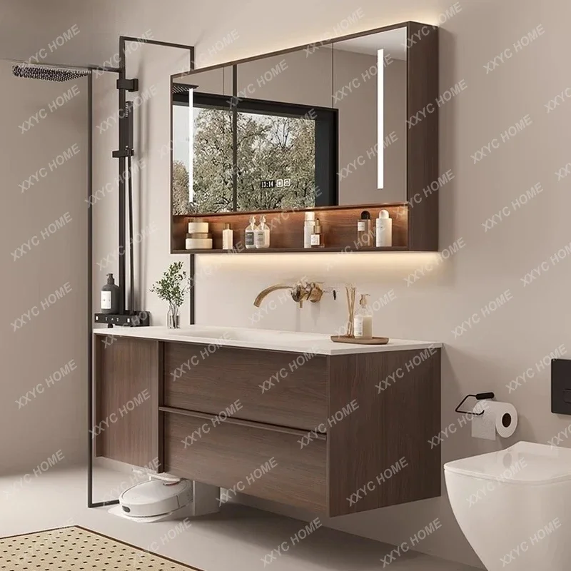 A Medieval log wind bone grid line rock slab hot bending seamless integrated basin bathroom cabinet combination washbasin
A Medieval log wind bone grid line rock slab hot bending seamless integrated basin bathroom cabinet combination washbasin
