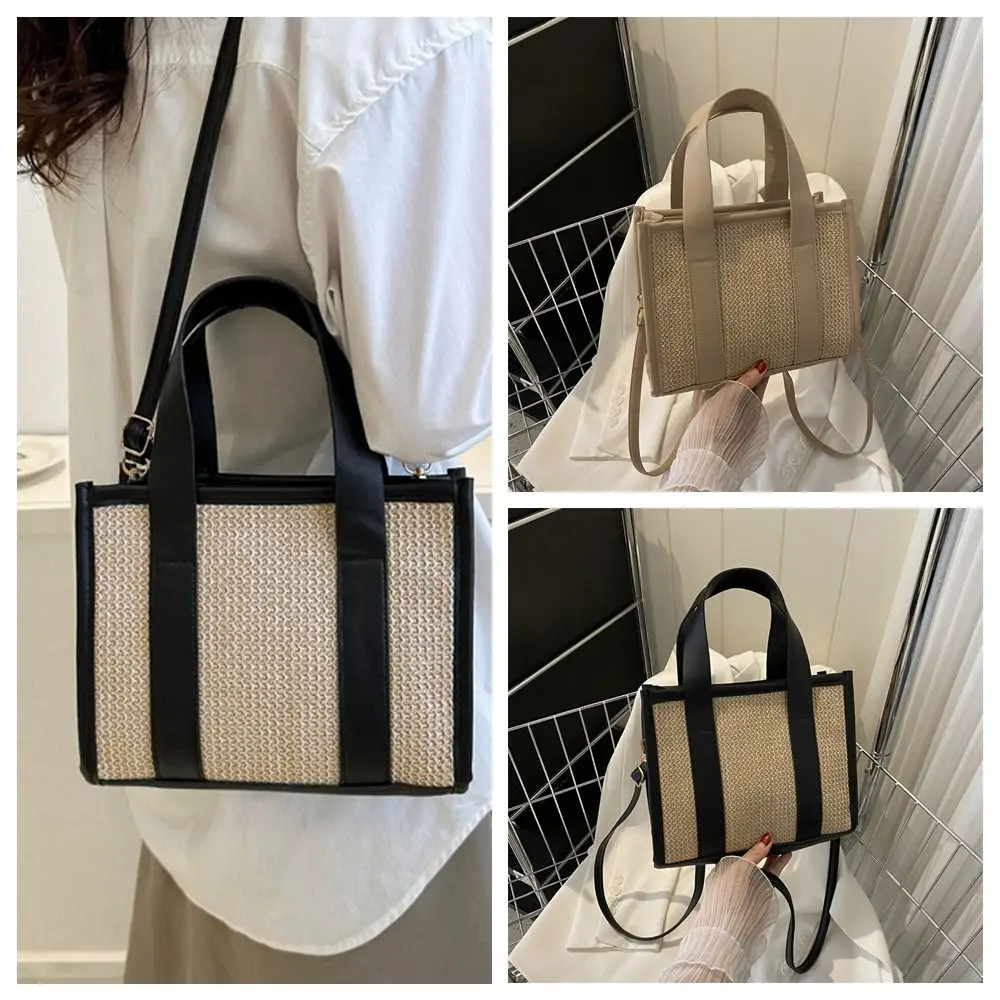 Zipper Straw Woven Tote Bag Elegant Bohemian Style Square Crossbody Bag Handheld Beach
Zipper Straw Woven Tote Bag Elegant Bohemian Style Square Crossbody Bag Handheld Beach