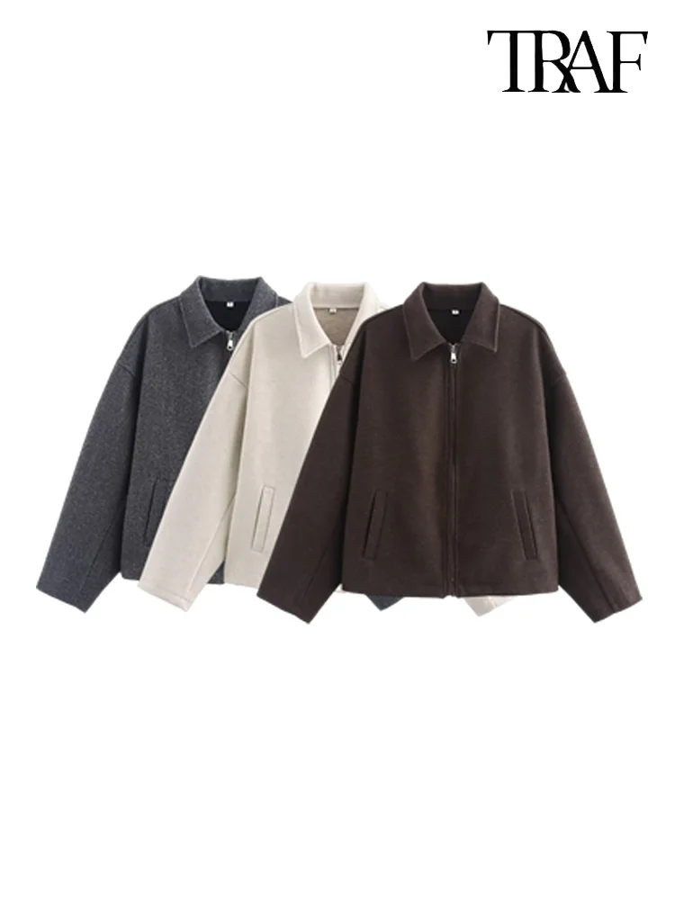 TRAF Women's Solid Colour Broad Tweed Jacket Fashion Commuter Style Lapel Long Sleeve Blouse Jacket New Winter Womenswear
TRAF Women's Solid Colour Broad Tweed Jacket Fashion Commuter Style Lapel Long Sleeve Blouse Jacket New Winter Womenswear