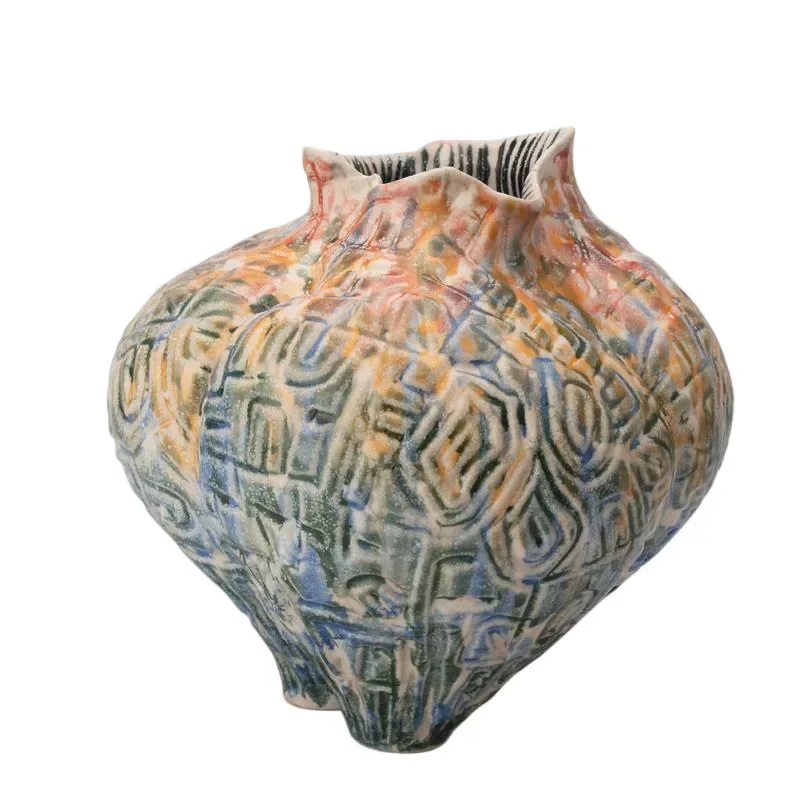 Wabi Sand medieval ceramic vase retro nostalgic handmade homestay model room zen advanced sense pottery pot flower arrangement
Wabi Sand medieval ceramic vase retro nostalgic handmade homestay model room zen advanced sense pottery pot flower arrangement