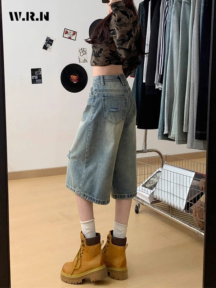 Light Wa High Waist Distred Denim orts Women Summer New Loose Small Size Large Code Wide Leg Thin Middle Pants
Light Wa High Waist Distred Denim orts Women Summer New Loose Small Size Large Code Wide Leg Thin Middle Pants