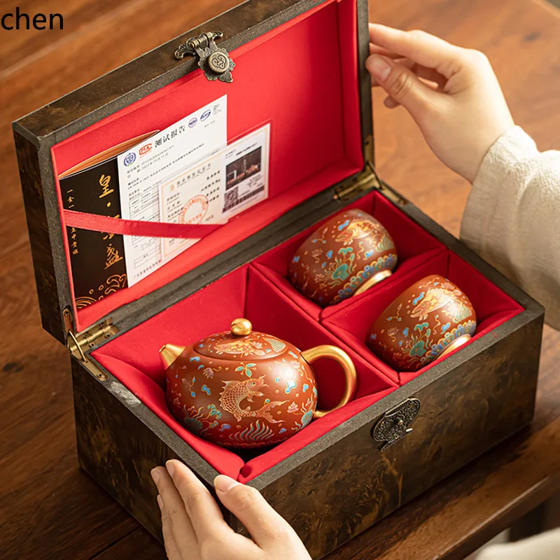 zhuni purple sand , one pot, two cups, dragon egg cup, gift box, fish and algae kung fu tea set, high-end office tea making
zhuni purple sand , one pot, two cups, dragon egg cup, gift box, fish and algae kung fu tea set, high-end office tea making