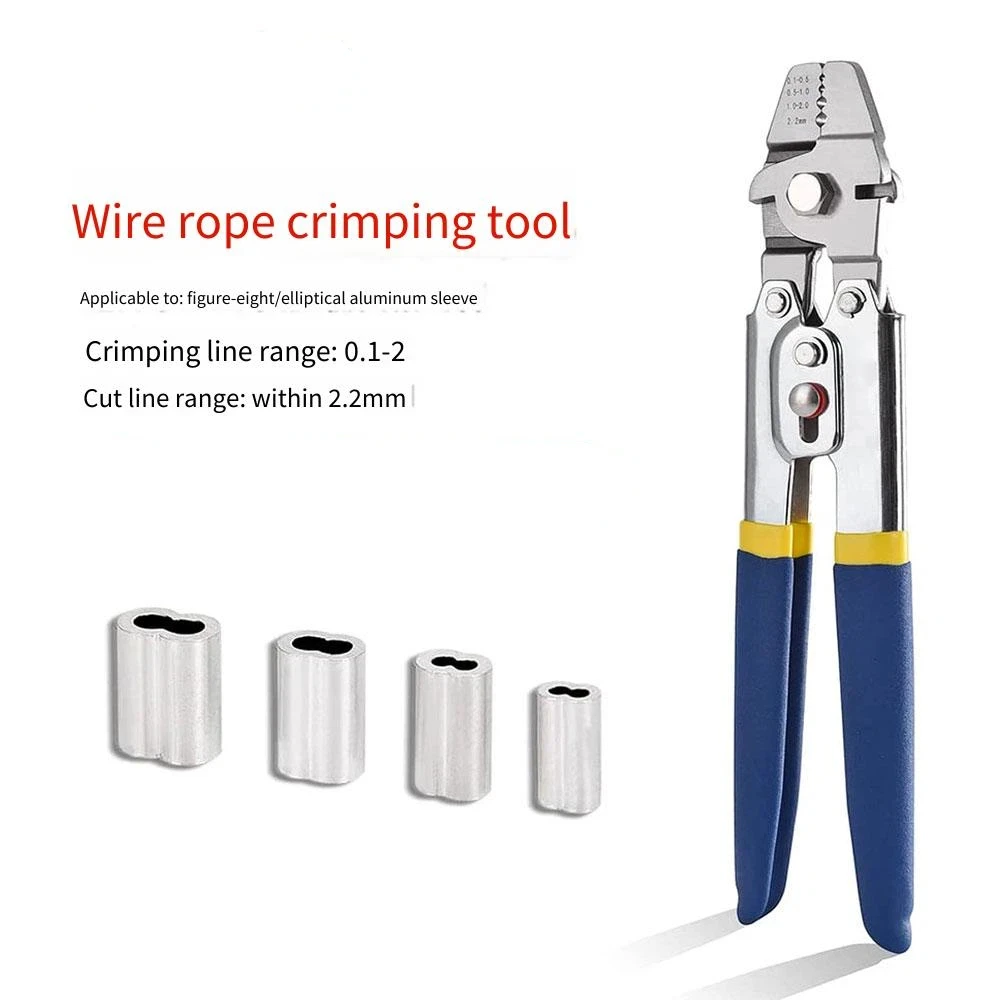 8-shaped aluminum buckle pliers wire rope crimping tool cable crimping aluminum connector wire rope M2.0 crimping tool
8-shaped aluminum buckle pliers wire rope crimping tool cable crimping aluminum connector wire rope M2.0 crimping tool
