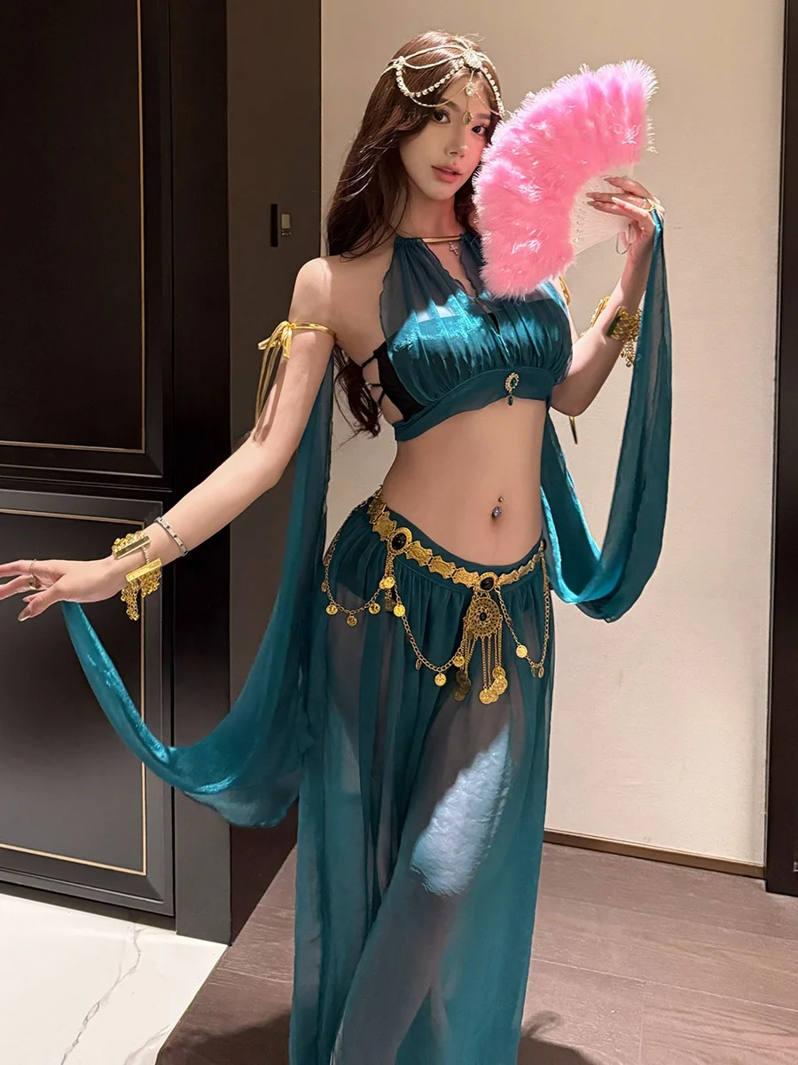 Sexy Aladdin Goddess Costume Exotic Dance Girl Outfit from the West Asian Region Vibrant National Stage Costume for Women
Sexy Aladdin Goddess Costume Exotic Dance Girl Outfit from the West Asian Region Vibrant National Stage Costume for Women