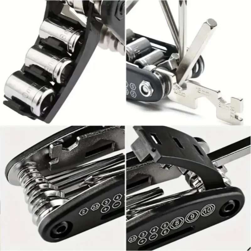Portable Bike Repair Tool Mtb Mountain Bike Multi-purpose Wrench Bike Motorcycle Multi-tool Screwdriver 16 In 1
Portable Bike Repair Tool Mtb Mountain Bike Multi-purpose Wrench Bike Motorcycle Multi-tool Screwdriver 16 In 1