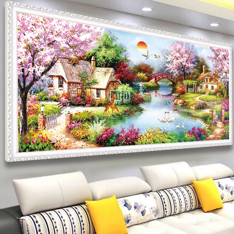 Наборы для вышивания крестиком на холсте с принтом: Сказочный сад и бунгало Набор для вышивания хлопковыми нитками 11CT, рукоделие, вышивка крестиком
Наборы для вышивания крестиком на холсте с принтом: Сказочный сад и бунгало Набор для вышивания хлопковыми нитками 11CT, рукоделие, вышивка крестиком