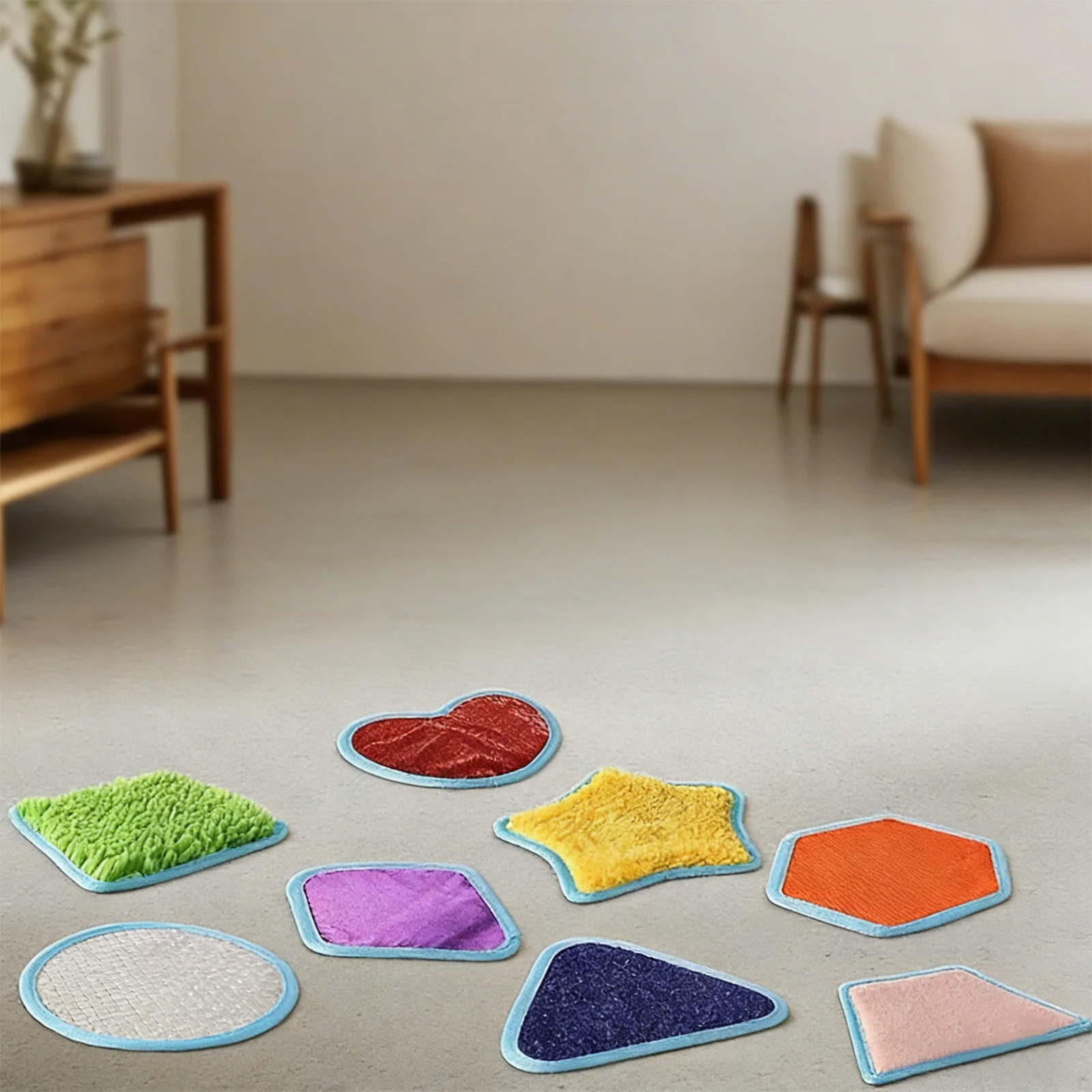 8-Pack Sensory Mats for Kids Mixed Colors Textured Floor Tiles Tactile Wall Panels Educational Toys for 3 Year Old Toddler Gift
8-Pack Sensory Mats for Kids Mixed Colors Textured Floor Tiles Tactile Wall Panels Educational Toys for 3 Year Old Toddler Gift