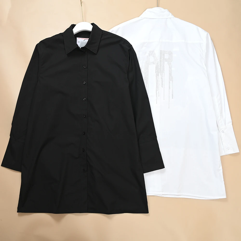 Женский хлопковый повседневный топ American Sle, осенне-зимний новый свободный крой средней длины с буквенным принтом и бриллиантами Ba
Женский хлопковый повседневный топ American Sle, осенне-зимний новый свободный крой средней длины с буквенным принтом и бриллиантами Ba