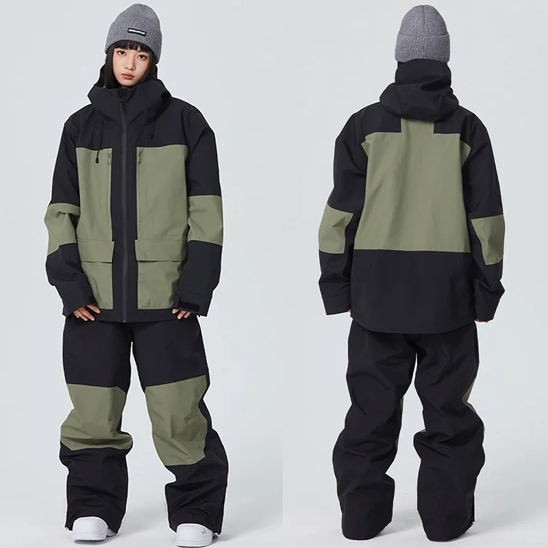 Loose Style Thermal Waterproof Hooded Jacket Pants Man Woman Windproof Breathable Wear Resistant Snowboard Sports Clothing Sets
Loose Style Thermal Waterproof Hooded Jacket Pants Man Woman Windproof Breathable Wear Resistant Snowboard Sports Clothing Sets