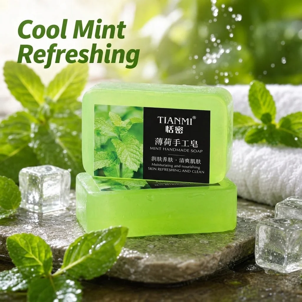 2PCS Mint handmade soap, moisturizing and cleaning, suitable for all skin types, can be used by both men and women,
2PCS Mint handmade soap, moisturizing and cleaning, suitable for all skin types, can be used by both men and women,