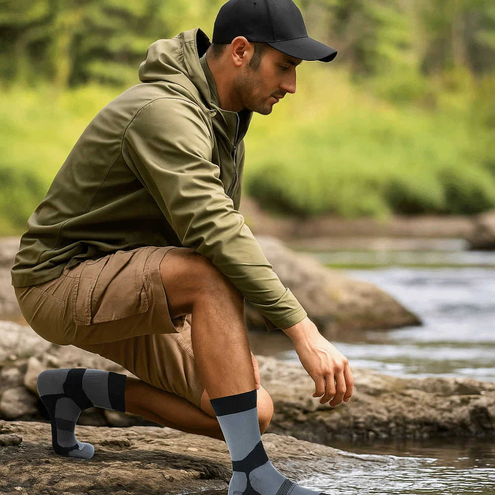 Thick Men Waterproof Socks Comfortable Breathable Wading Sock Anti-Wear Moisture-Wicking Outdoor Socks Water Sports
Thick Men Waterproof Socks Comfortable Breathable Wading Sock Anti-Wear Moisture-Wicking Outdoor Socks Water Sports