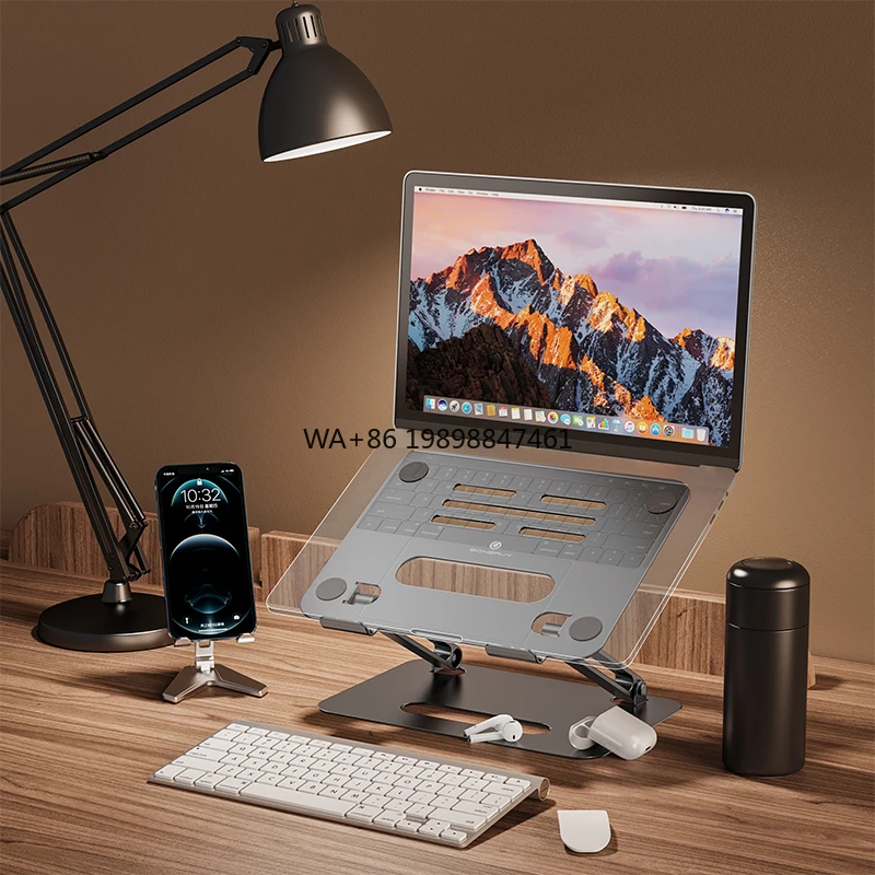 Aluminum Alloy Notebook Stand Ergonomic Adjustable Angle Stable Without Shaking 360 Laptop Bracket 
Aluminum Alloy Notebook Stand Ergonomic Adjustable Angle Stable Without Shaking 360 Laptop Bracket
