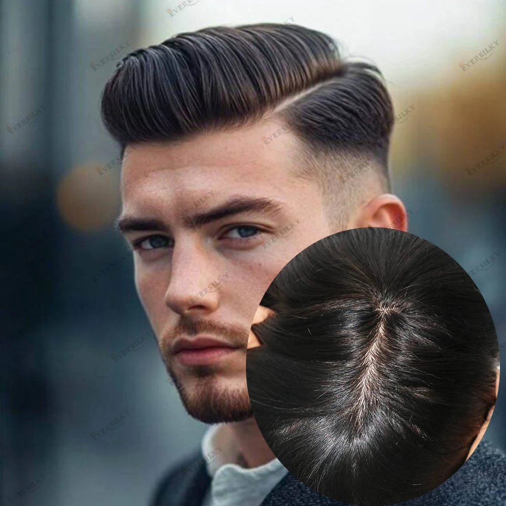 Natural Hairline Lace Front Silk Base Virgin Human Hair Men's Toupee Natural Color #1 Black Hair Breathable Capillary Prosthesis
Natural Hairline Lace Front Silk Base Virgin Human Hair Men's Toupee Natural Color #1 Black Hair Breathable Capillary Prosthesis