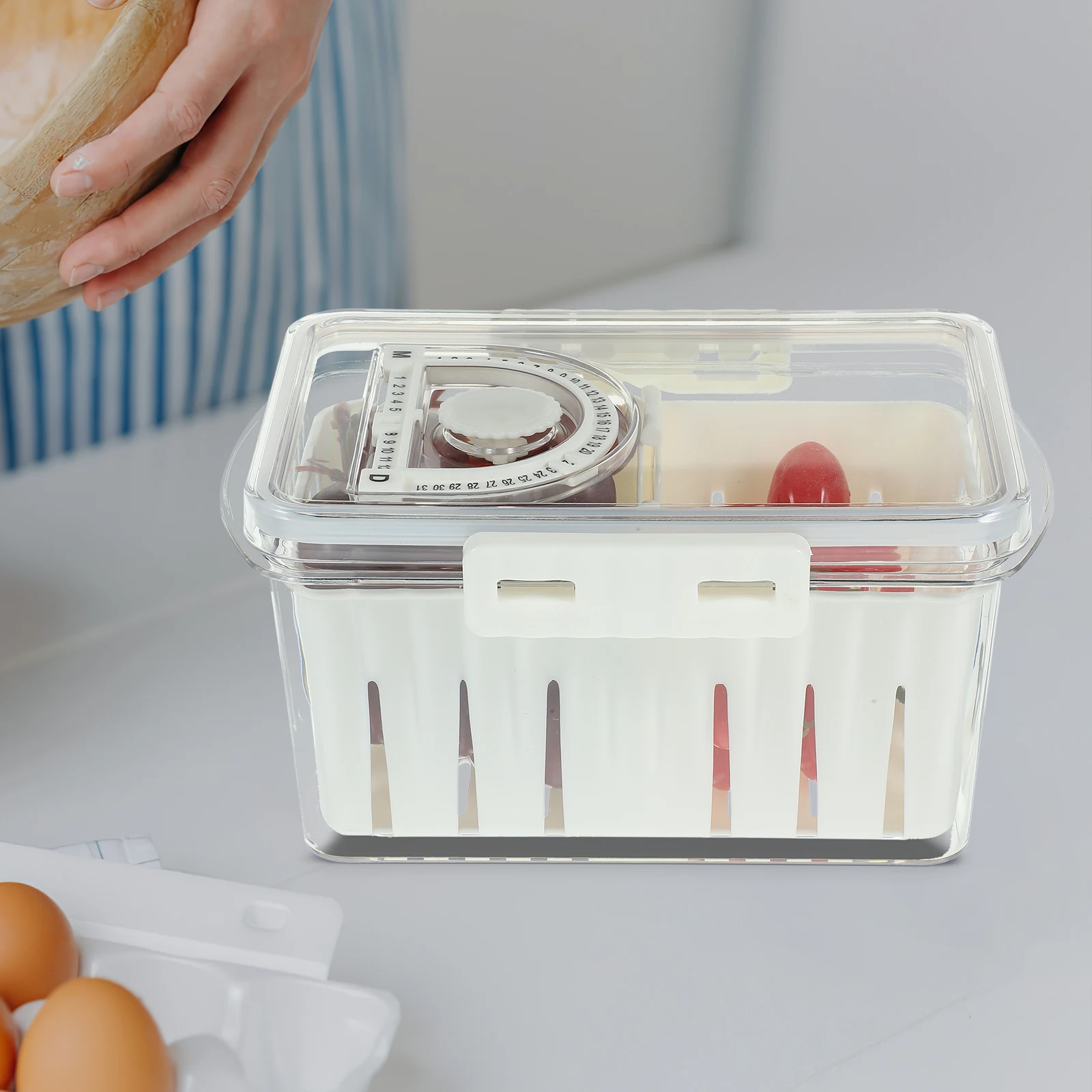 Space Saving Draining Storage Box Kitchen Vegetable Boxes Clear Stackable Food Containers Refrigerator Organizer Fresh Keeping
Space Saving Draining Storage Box Kitchen Vegetable Boxes Clear Stackable Food Containers Refrigerator Organizer Fresh Keeping