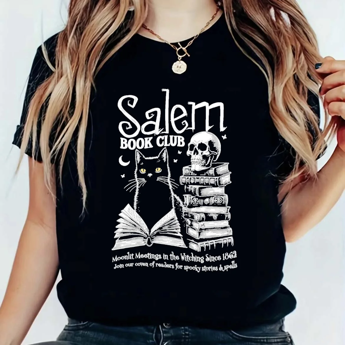 Women's Printed Skull Cat Pattern Casual 90s Clothing T-Shirt Printed Trendy Cute Short Sleeved Black Women's Top Summer T-Shirt
Women's Printed Skull Cat Pattern Casual 90s Clothing T-Shirt Printed Trendy Cute Short Sleeved Black Women's Top Summer T-Shirt