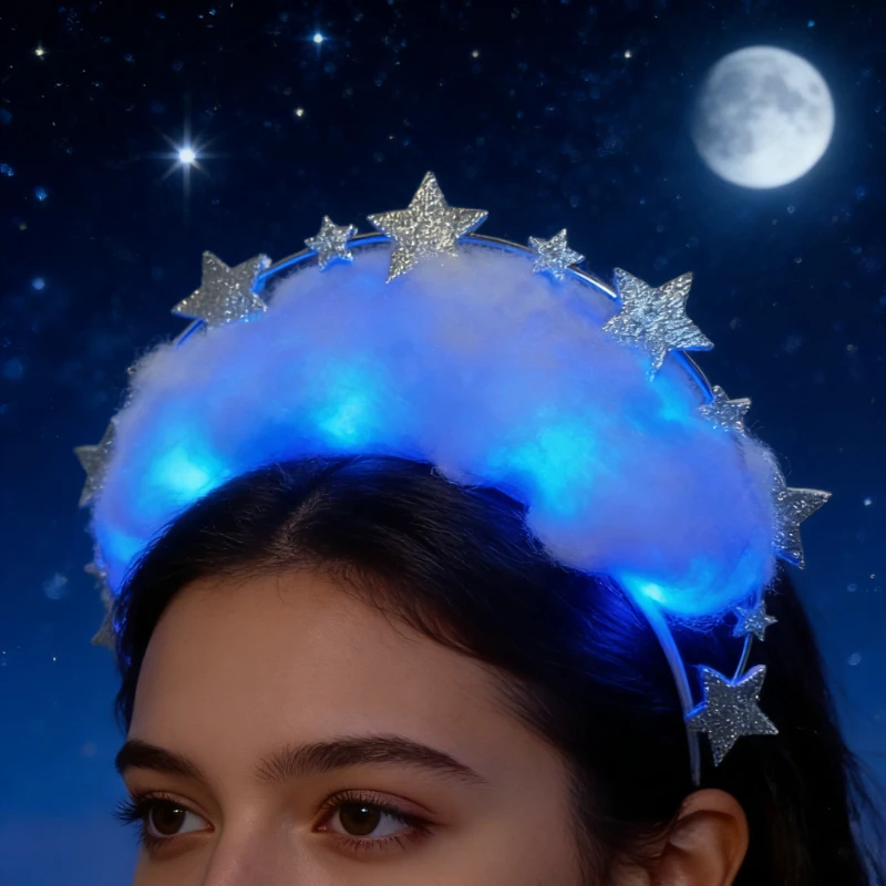 Magical Storm Cloud Headpiece - LED Glow Headband with Lightning & Stars for Fantasy Cosplay, Halloween & Christmas
Magical Storm Cloud Headpiece - LED Glow Headband with Lightning & Stars for Fantasy Cosplay, Halloween & Christmas