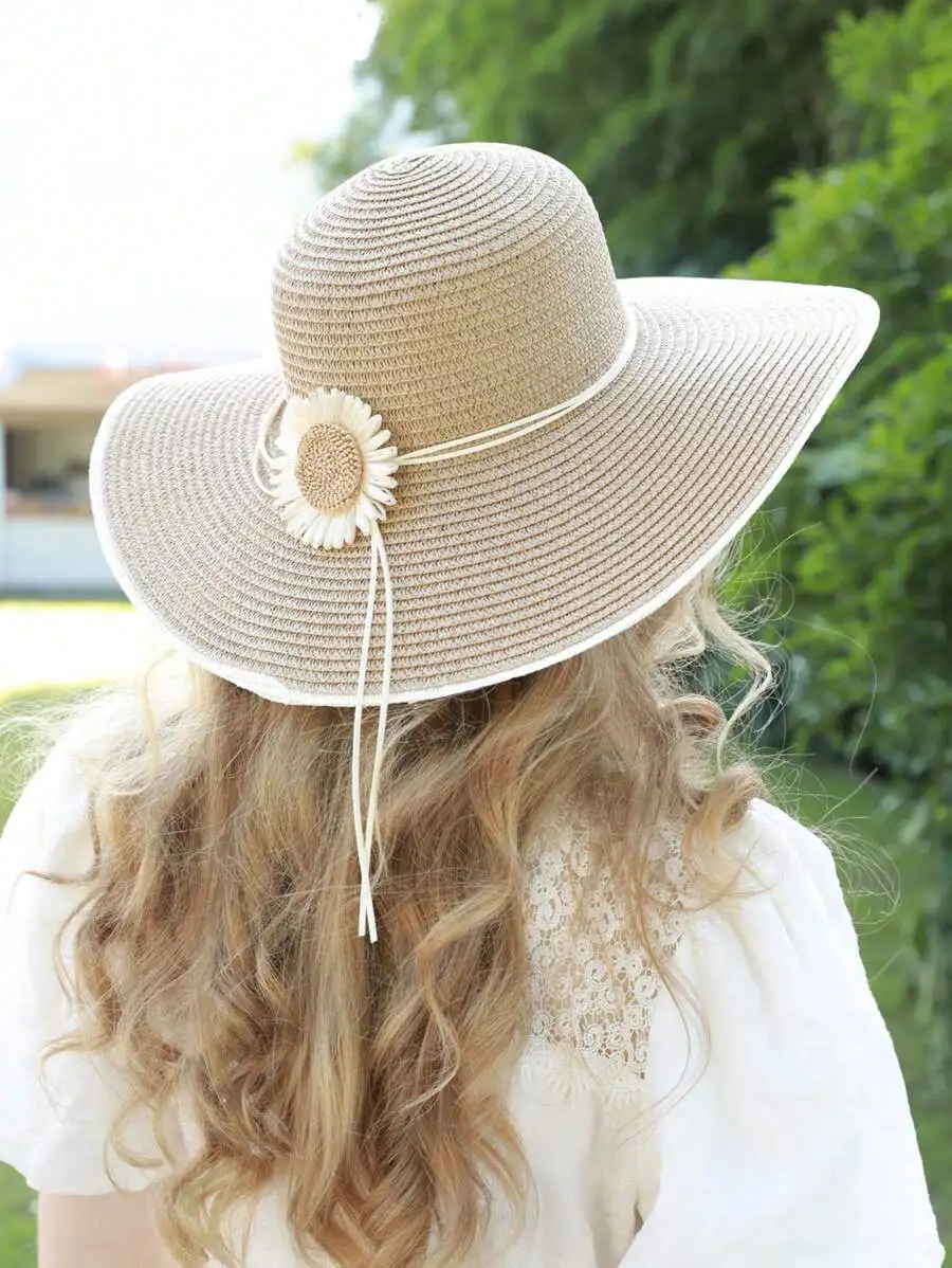 Women Boho Floral Straw Sun Hat With Sunflower Decor For Beach Vacation Cruise
Women Boho Floral Straw Sun Hat With Sunflower Decor For Beach Vacation Cruise