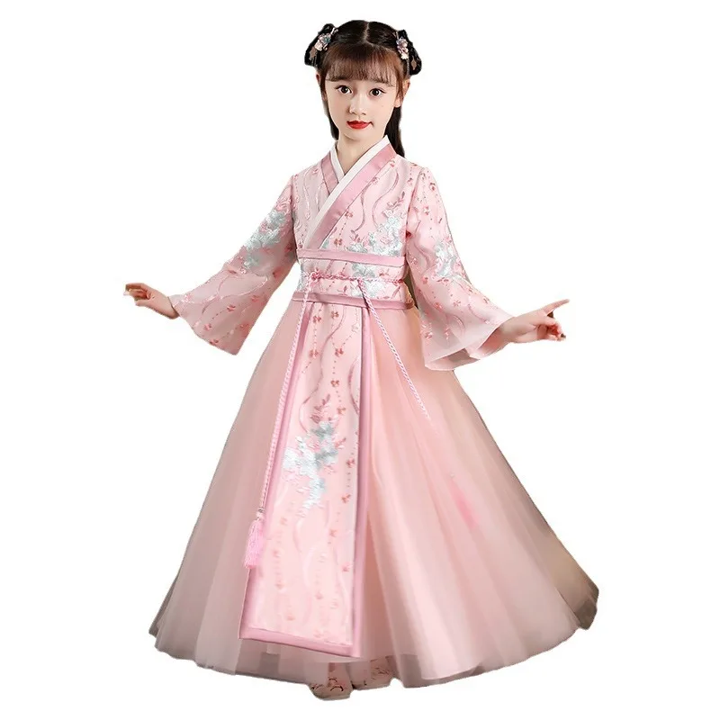New Retro Chinese Hanfu Dress For Girl Casual Tang Suit Clothes Dressees Vintage Kids Dance Perform Costume Children Cosplay
New Retro Chinese Hanfu Dress For Girl Casual Tang Suit Clothes Dressees Vintage Kids Dance Perform Costume Children Cosplay