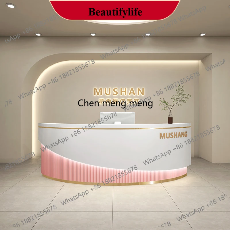 EE182 Reception Office Table Salon Reception Desk Beauty Salon Bar Women's Clothing Store Bar Arc Training Medical Guide Dental
EE182 Reception Office Table Salon Reception Desk Beauty Salon Bar Women's Clothing Store Bar Arc Training Medical Guide Dental