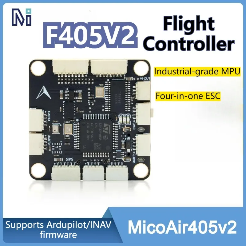 Контроллер полета MicoAir 405v2 Stack F405 Bluebird 4-в-1 ESC 48K для радиоуправляемых дронов поддерживает мультиротор Ardupilot/INAV FPV для начинающих
Контроллер полета MicoAir 405v2 Stack F405 Bluebird 4-в-1 ESC 48K для радиоуправляемых дронов поддерживает мультиротор Ardupilot/INAV FPV для начинающих