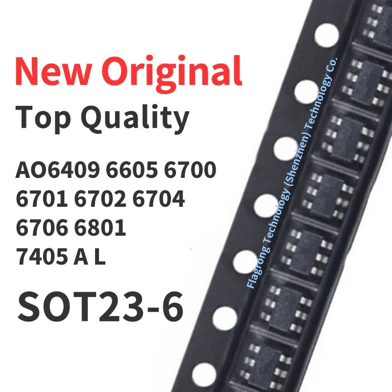 100 Pieces AO6801 AO6706 AO6704 AO6702 AO6701 AO6700 AO6409 AO6605 AO7405 A L SOT23-6 Chip IC New Original
100 Pieces AO6801 AO6706 AO6704 AO6702 AO6701 AO6700 AO6409 AO6605 AO7405 A L SOT23-6 Chip IC New Original