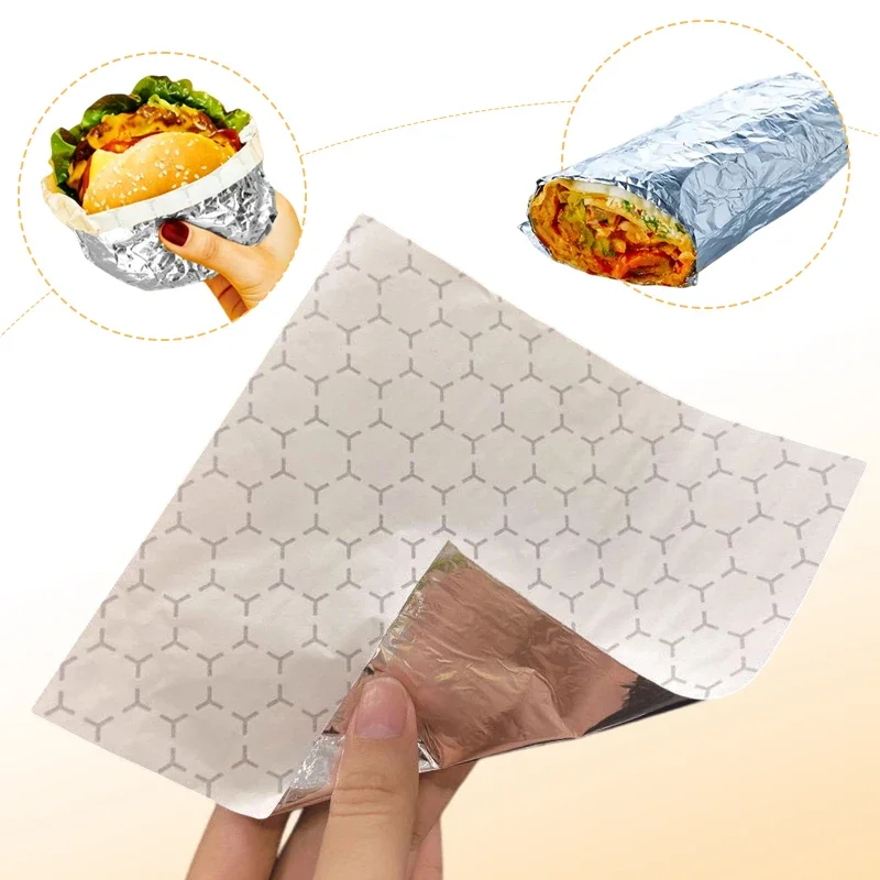 100pcs Greaseproof Burger Paper Wrappers for Fried Chicken & Tacos Disposable Oil-Proof Food Packaging Paper for Fast Food
100pcs Greaseproof Burger Paper Wrappers for Fried Chicken & Tacos Disposable Oil-Proof Food Packaging Paper for Fast Food