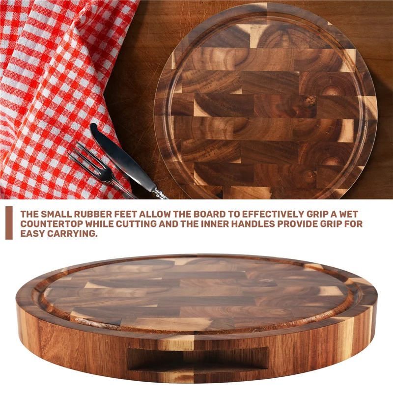 A74U Acacia Wood End Grain Cutting Boards Wooden Butcher Block Meat Cutting Wood Thick Board Round Wood Chopping Boards
A74U Acacia Wood End Grain Cutting Boards Wooden Butcher Block Meat Cutting Wood Thick Board Round Wood Chopping Boards