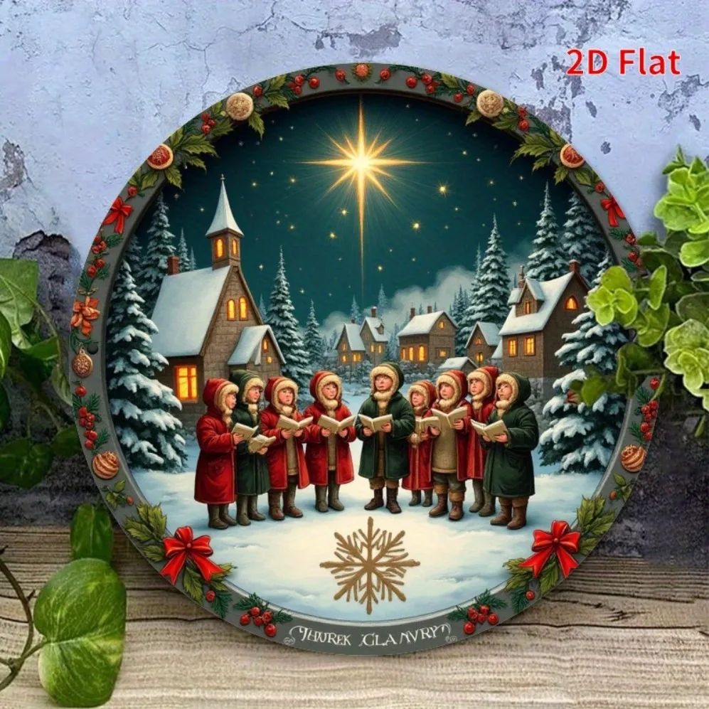 1pc Christmas Children's Carol Round Metal Sign-Textured Metallic Finish-Decoration for Front Door -Highquality Print,Room Decor
1pc Christmas Children's Carol Round Metal Sign-Textured Metallic Finish-Decoration for Front Door -Highquality Print,Room Decor