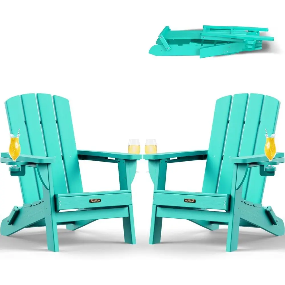 Adirondack Chair 2 Pack, HDPE AllWeather Fire Pit Chairs, Plastic Adirondack Chairs with 2 Cup Holder, Outdoor Lawn Chair for P
Adirondack Chair 2 Pack, HDPE AllWeather Fire Pit Chairs, Plastic Adirondack Chairs with 2 Cup Holder, Outdoor Lawn Chair for P