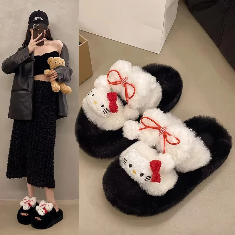 Kawaii Hello Kitty женские плюшевые тапочки Sanrioed аниме толстая подошва осень-зима комфортные мягкие милые студенческие девушки милые подарки
Kawaii Hello Kitty женские плюшевые тапочки Sanrioed аниме толстая подошва осень-зима комфортные мягкие милые студенческие девушки милые подарки