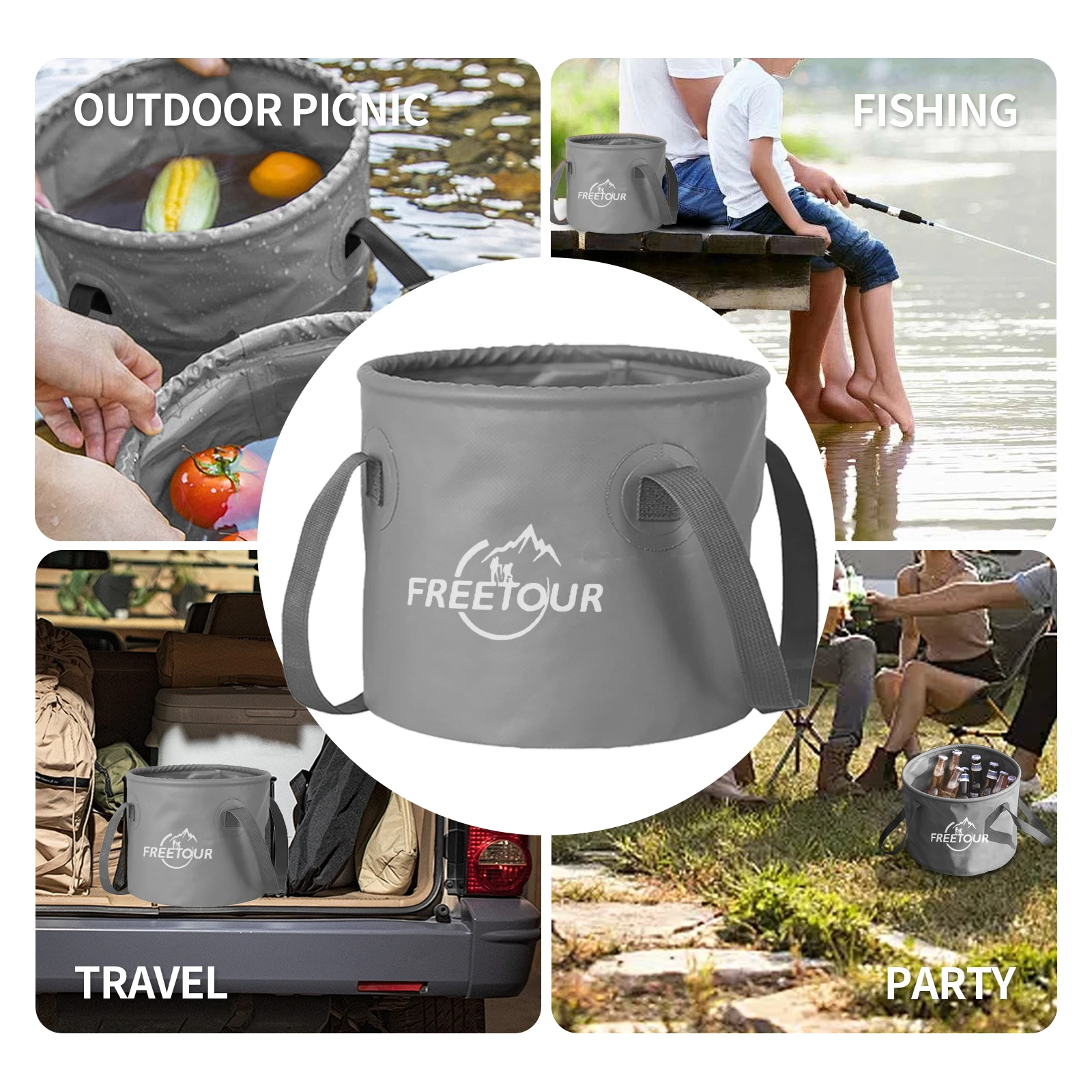 Компактный портативный складной контейнер для воды на 20 л — легкое и прочное ведро из ПВХ для рыбалки, кемпинга, уборки дома
Компактный портативный складной контейнер для воды на 20 л — легкое и прочное ведро из ПВХ для рыбалки, кемпинга, уборки дома