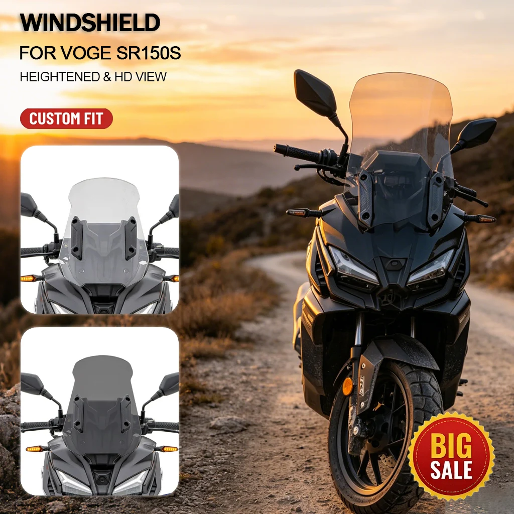 Motorcycle Windshield Windscreen FOR Voge SR150S SR 150 S Front Wind Deflector Rain Guard Heightened Modified Accessory Part
Motorcycle Windshield Windscreen FOR Voge SR150S SR 150 S Front Wind Deflector Rain Guard Heightened Modified Accessory Part