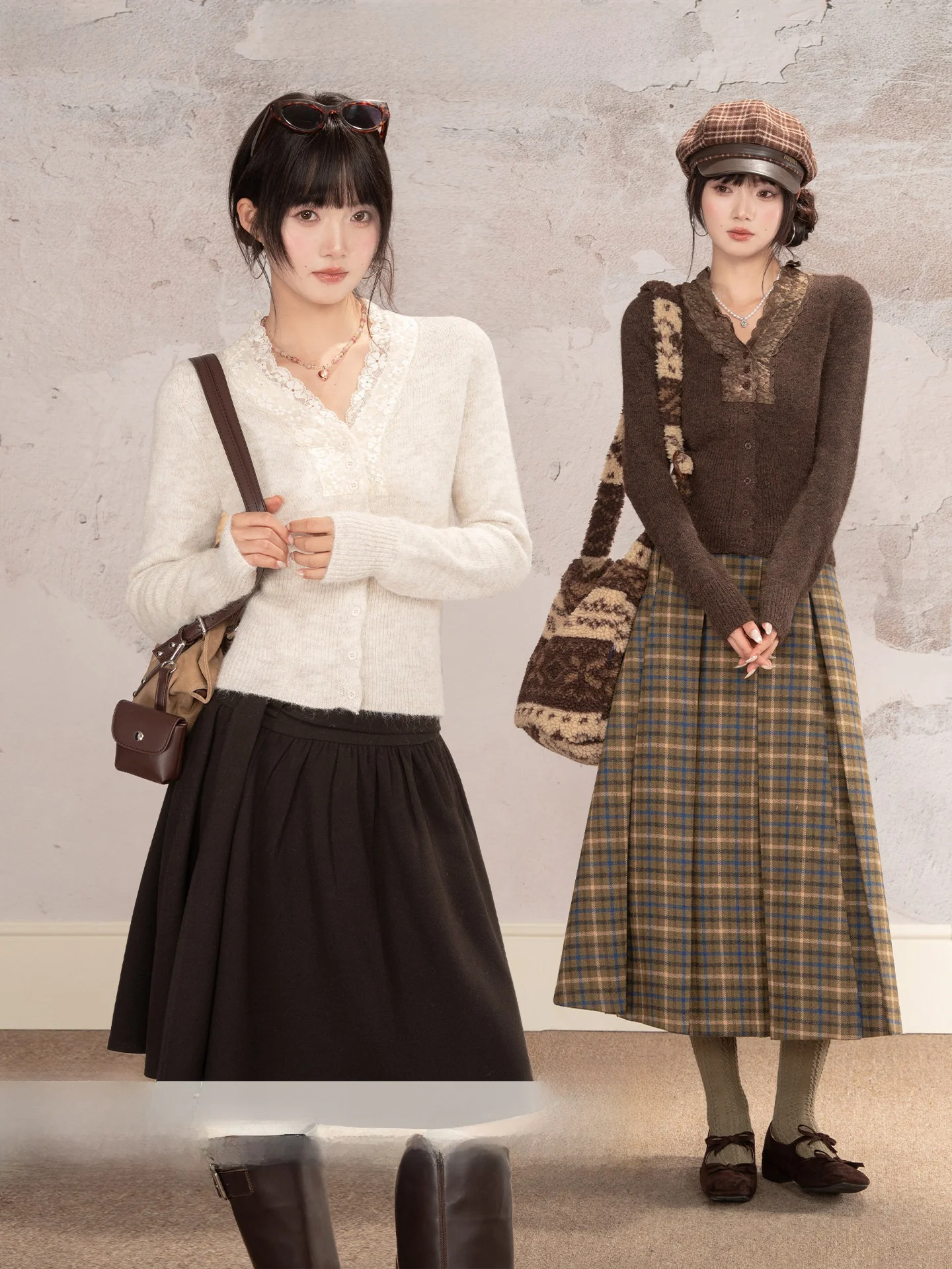 Loveheynew Lace Trim V-Ne Long Sve Knitted Open Cardigan Women's Slimming Base Layer Top Autumn Winter Faion Sle
Loveheynew Lace Trim V-Ne Long Sve Knitted Open Cardigan Women's Slimming Base Layer Top Autumn Winter Faion Sle