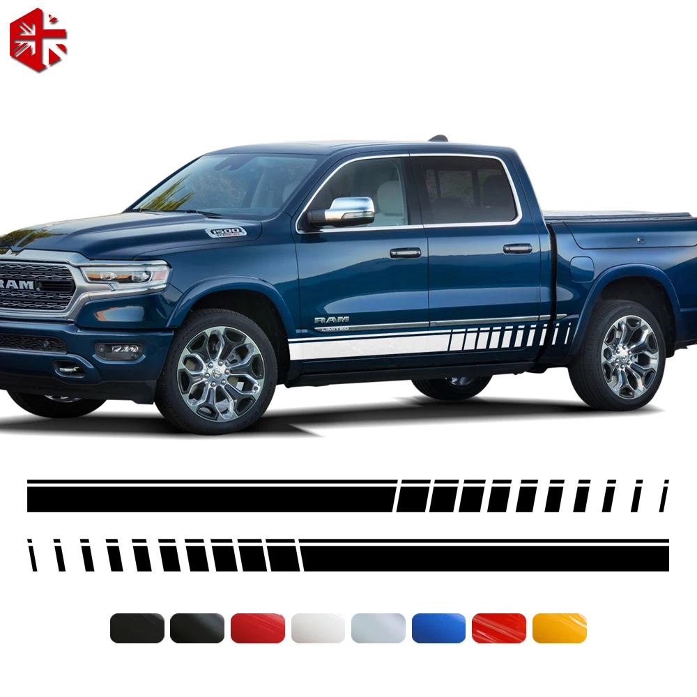 2pieces Car Body Door Side Stripes Skirt Decals Stickers For Dodge Ram 1500 TRX Classic 2500 3500 Chassic CAB 2009-2022
2pieces Car Body Door Side Stripes Skirt Decals Stickers For Dodge Ram 1500 TRX Classic 2500 3500 Chassic CAB 2009-2022
