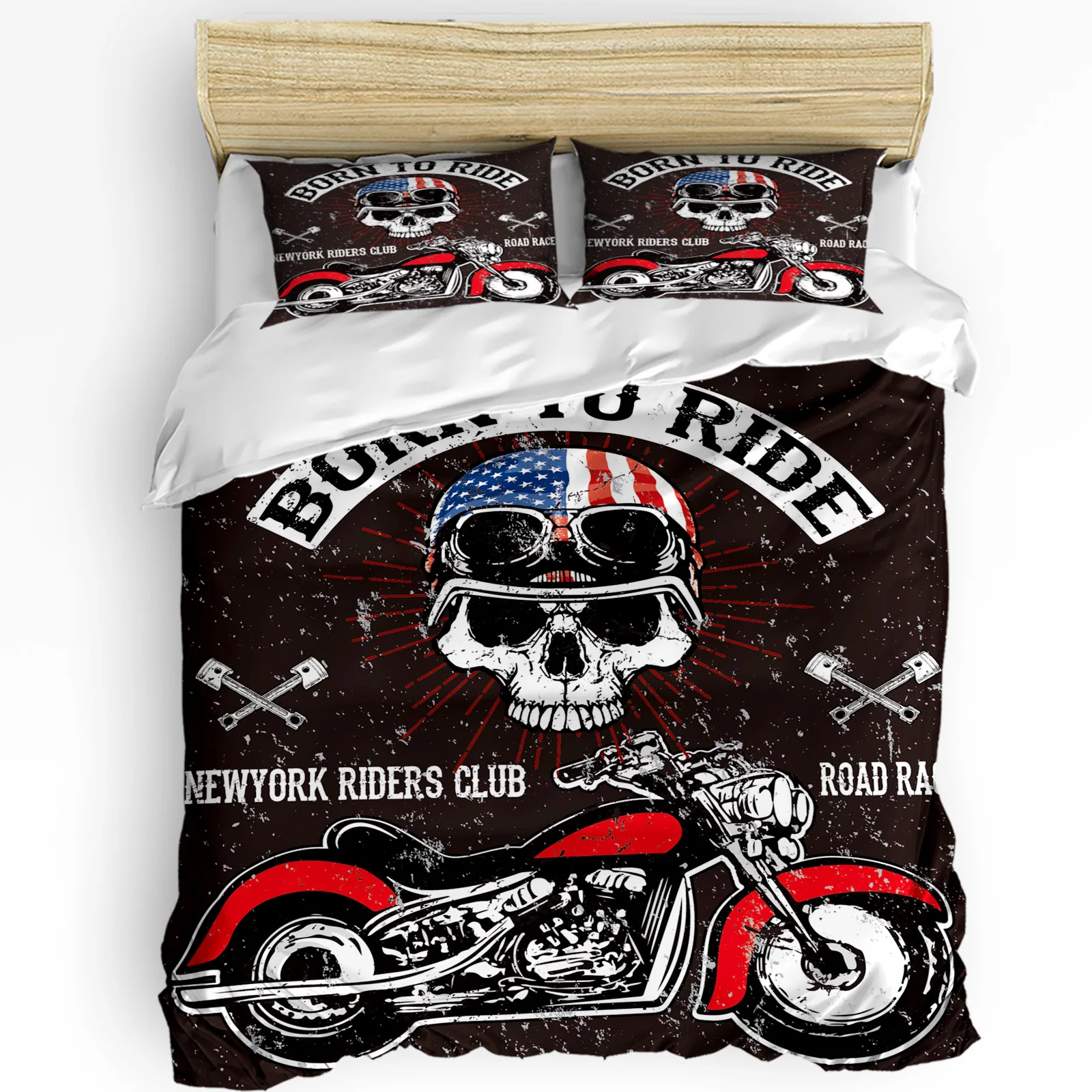 Red Motorcycle Skull Art Retro Style 3pcs Bedding Set For Bedroom Double Bed Home Textile Duvet Cover Quilt Cover Pillowcase
Red Motorcycle Skull Art Retro Style 3pcs Bedding Set For Bedroom Double Bed Home Textile Duvet Cover Quilt Cover Pillowcase