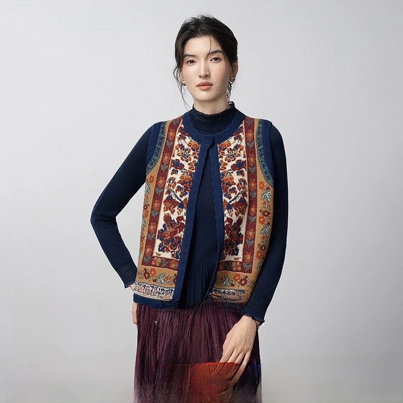Ele Embroidered Chinese Sle Women's Sweater Vest Floral Pattern ort Length Outerwear Faionable Spring New Arrival
Ele Embroidered Chinese Sle Women's Sweater Vest Floral Pattern ort Length Outerwear Faionable Spring New Arrival
