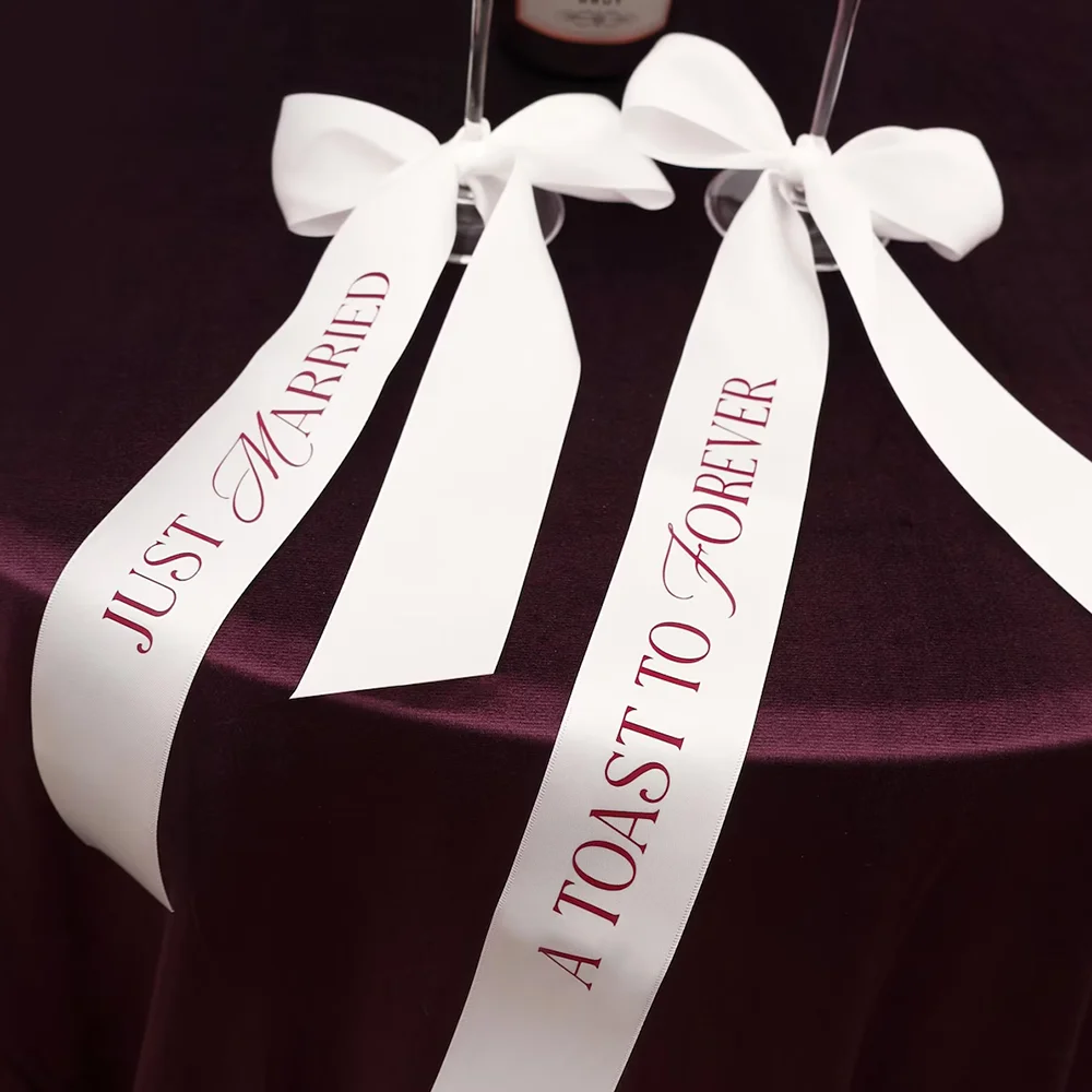 A Toast To Forever Just Married Red Wine Glass Ribbon Set Wedding Desktop Decoration Bridal Shower Gifts Engagement Party Supply
A Toast To Forever Just Married Red Wine Glass Ribbon Set Wedding Desktop Decoration Bridal Shower Gifts Engagement Party Supply