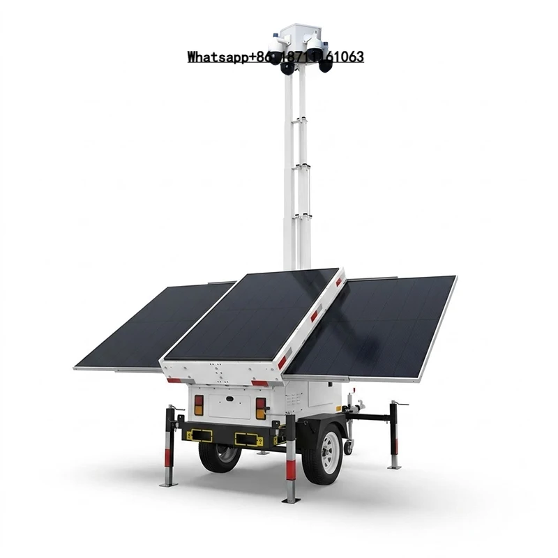 Built-in Cable Mast Mobile Security Trailer Optional Cameras Monitoring for Remote Area
Built-in Cable Mast Mobile Security Trailer Optional Cameras Monitoring for Remote Area