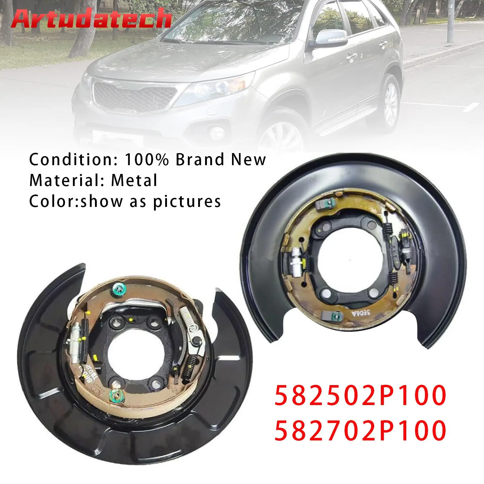 Artudatch 582502P100+582702P100 Left+Right Rear Parking Brake Plate For Hyundai Kia Car Accessories
Artudatch 582502P100+582702P100 Left+Right Rear Parking Brake Plate For Hyundai Kia Car Accessories