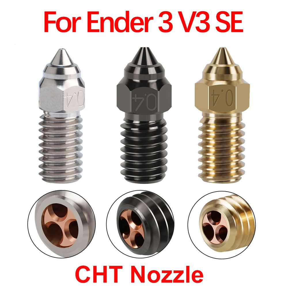Насадка для экструдера Creality Ender 3 V3 SE, латунная скоба, клон закаленного сопла для Ender 7 Ender 5 S1, сопло с высоким потоком
Насадка для экструдера Creality Ender 3 V3 SE, латунная скоба, клон закаленного сопла для Ender 7 Ender 5 S1, сопло с высоким потоком