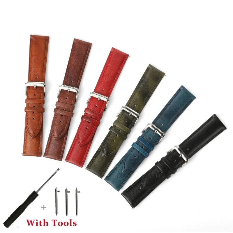 20mm 22mm Quick Release Hand Polished Retro Vintage Leather Watch Strap Replacement for Women Men Universal Waterproof Band
20mm 22mm Quick Release Hand Polished Retro Vintage Leather Watch Strap Replacement for Women Men Universal Waterproof Band