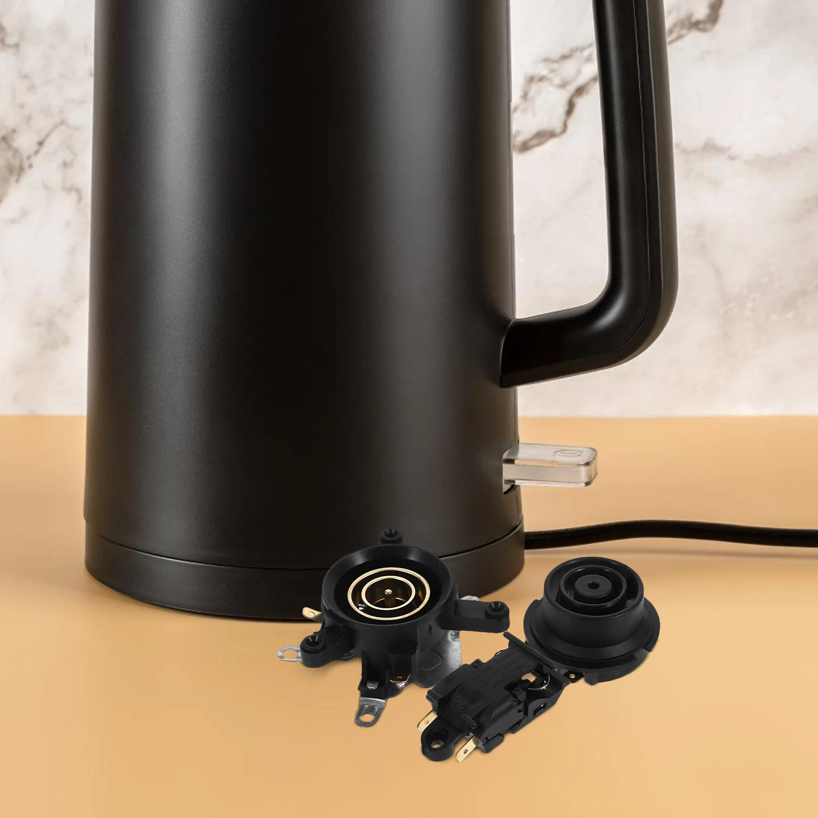 Electric Kettle Coupler Black 3Pcs High Efficiency Heating Safety Design Kitchen Supplies Electric Kettle Thermostat Switch
Electric Kettle Coupler Black 3Pcs High Efficiency Heating Safety Design Kitchen Supplies Electric Kettle Thermostat Switch