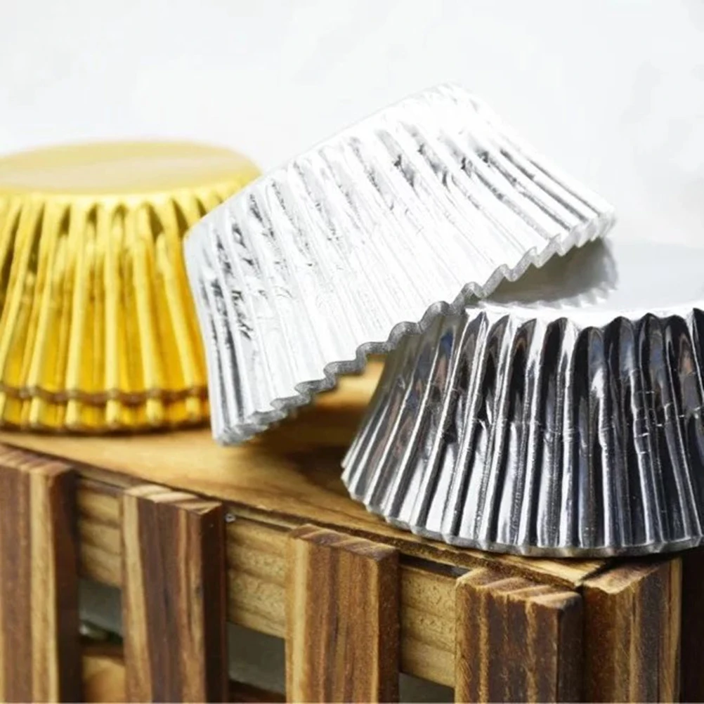 100 Pcs Cake Tray Aluminum Cupcake Mold Foil Baking Cups Bright Golden Liners Elegant Paper Pan Mini Molds Party Snacks
100 Pcs Cake Tray Aluminum Cupcake Mold Foil Baking Cups Bright Golden Liners Elegant Paper Pan Mini Molds Party Snacks